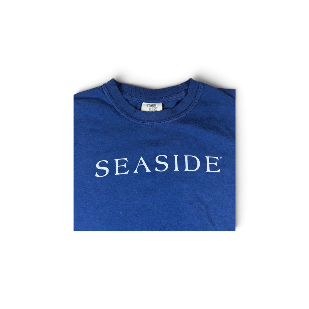 Seaside Florida beach Navy Blue Graphic T-Shirt Mens Medium Heavyweight